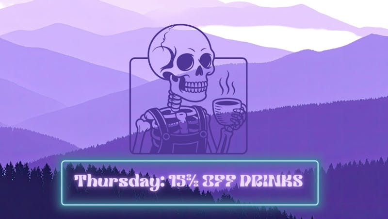 Purple Co - Forest Ave Thirsty Thursday - 15% OFF ALL DRINKS IN STORE