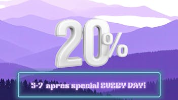 Purple Co - Forest Ave Apres work special! 20% OFF your order between 5-7