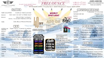 First Class Cannabis - Ann Arbor FREE OUNCE for EVERY CUSTOMER