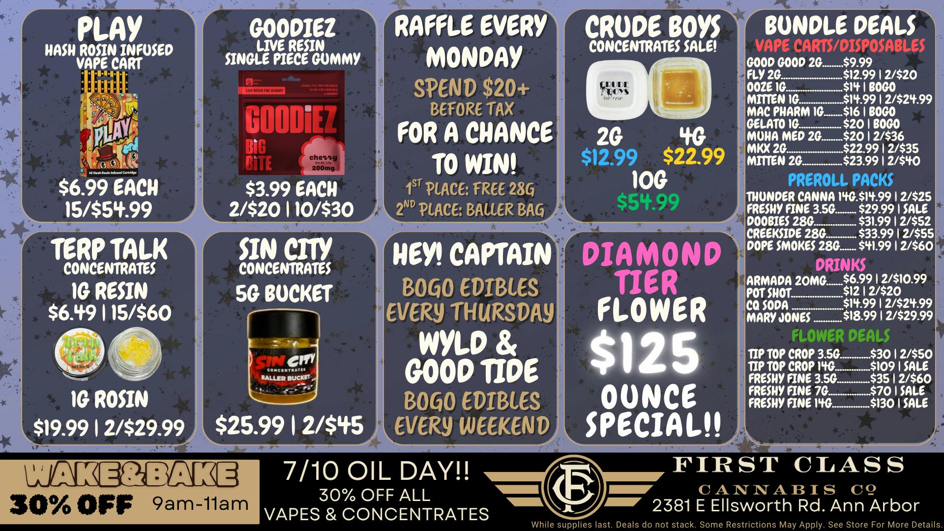 First Class Cannabis - Ann Arbor July 7st - 21ST