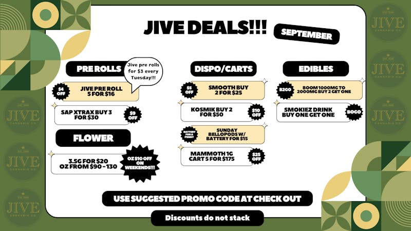 The Jive Dispensary - Tulsa ⚡ JIVE SEPTEMBER DEALS ⚡