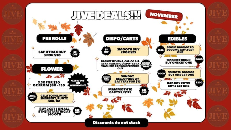 The Jive Dispensary - Tulsa JIVE BUY 2 GET 1 FLOWER DEAL!