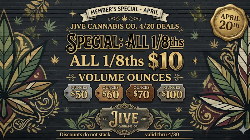 The Jive Dispensary - Tulsa JIVE $10 ALL 1/8THS AND OZ START AT $50!