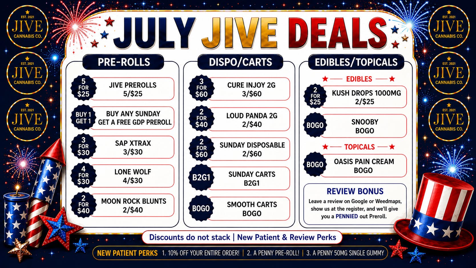 The Jive Dispensary - Tulsa JIVE $12.50 1/8ths & $80-$100 Oz!