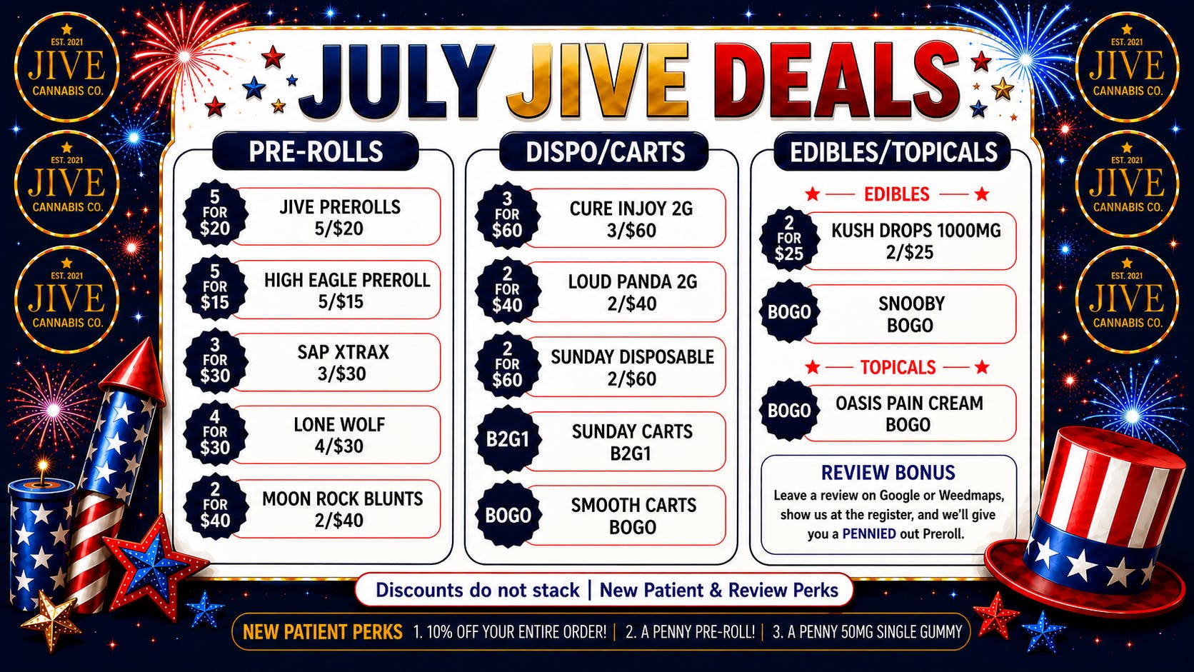 The Jive Dispensary - Tulsa JIVE $12.50 1/8ths & $80-$100 Oz!