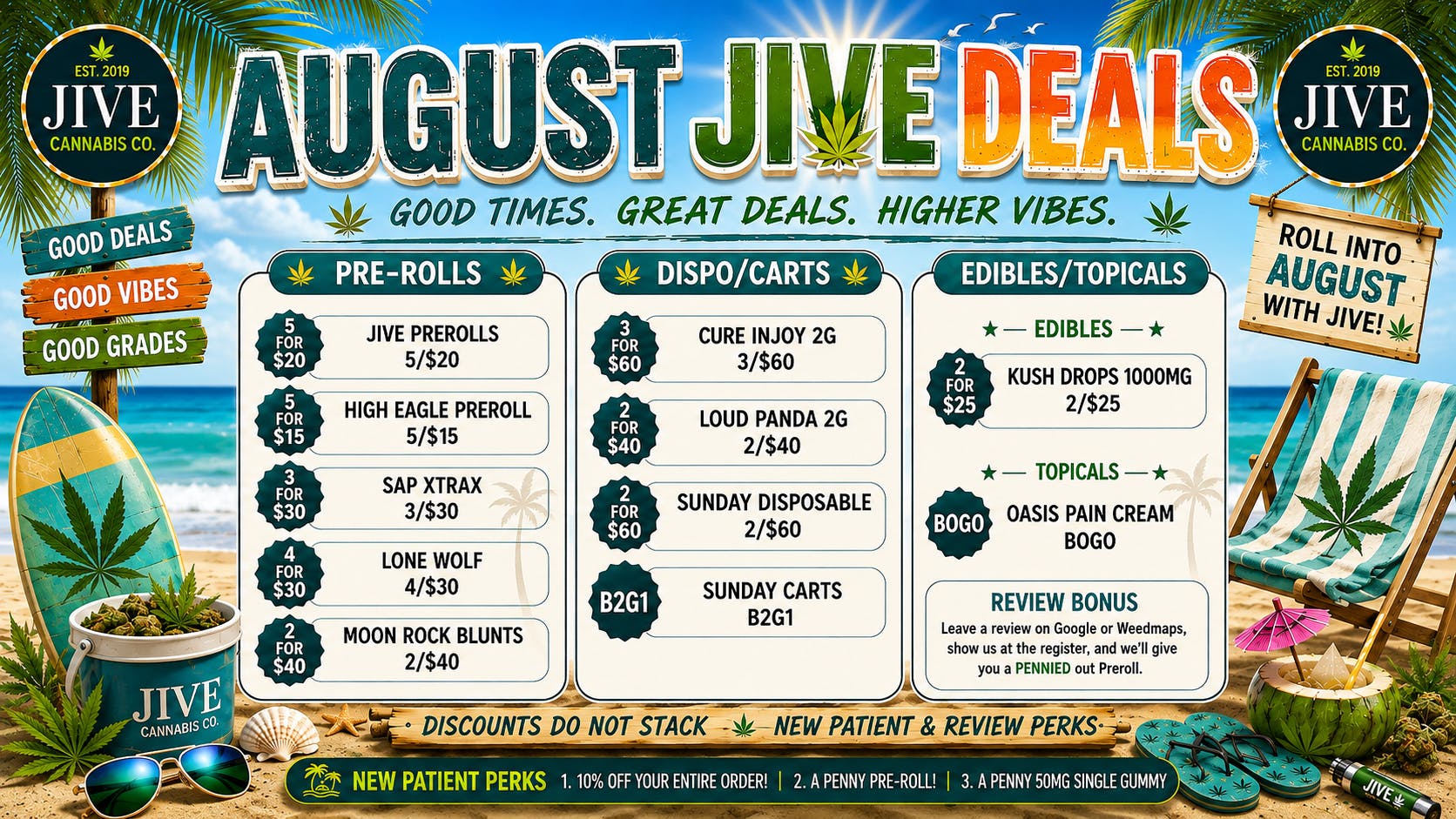 The Jive Dispensary - Tulsa JIVE $10 8ths and $35 Shake Oz OTD!