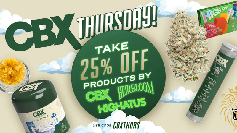 420 Kingdom 25% Off CBX, Heirbloom, & Highatus Products Today!