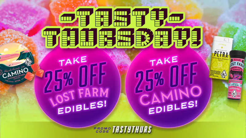 420 Kingdom Tasty Thursday: 25% Off Camino & Lost Farm Edibles