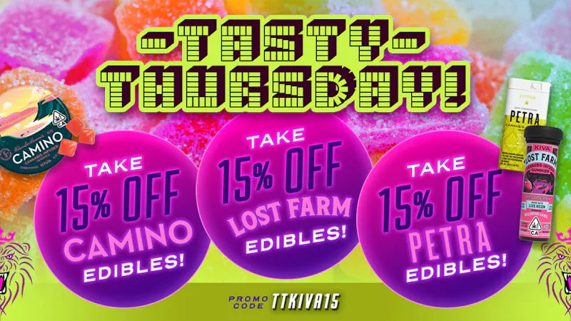 420 Kingdom Tasty Thursday: 15% Off Camino, Lost Farm, & Petra