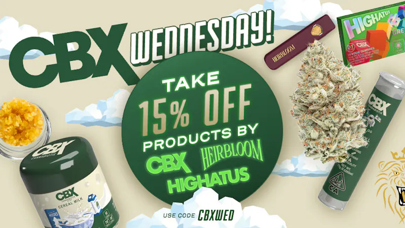 420 Kingdom CBX Wednesday: 15% Off CBX, Heirbloom, & Highatus!