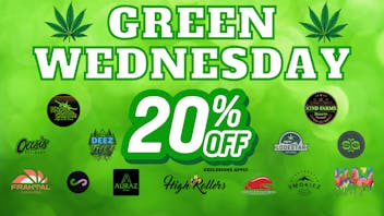 First Class Cannabis 20% OFF GREEN WEDNESDAY DEALS