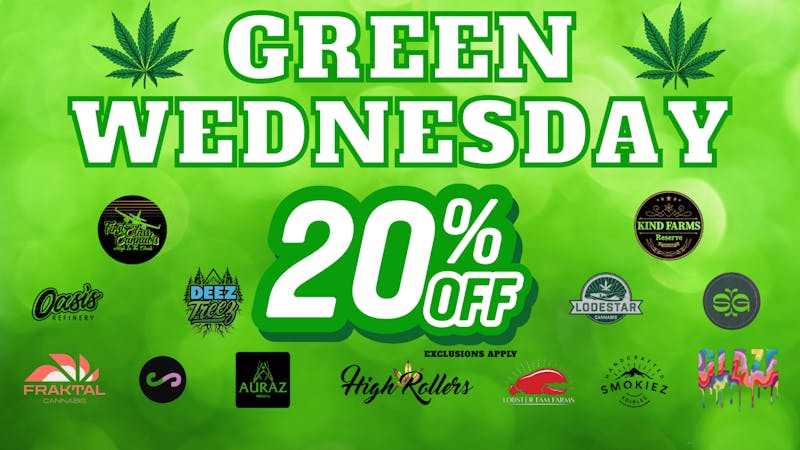 First Class Cannabis 20% OFF GREEN WEDNESDAY DEALS
