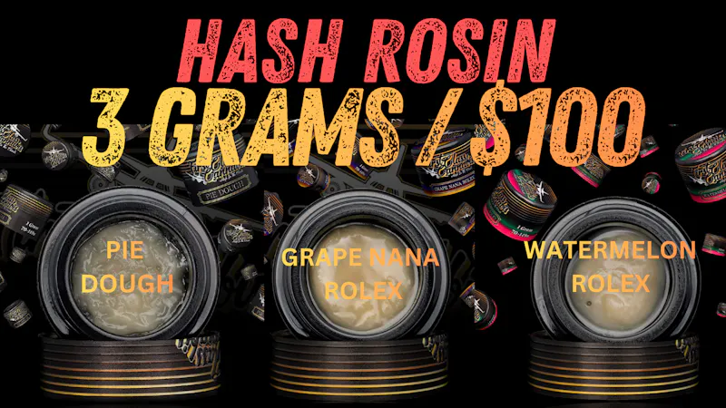 First Class Cannabis - Saco HASH ROSIN 3 GRAMS FOR $100