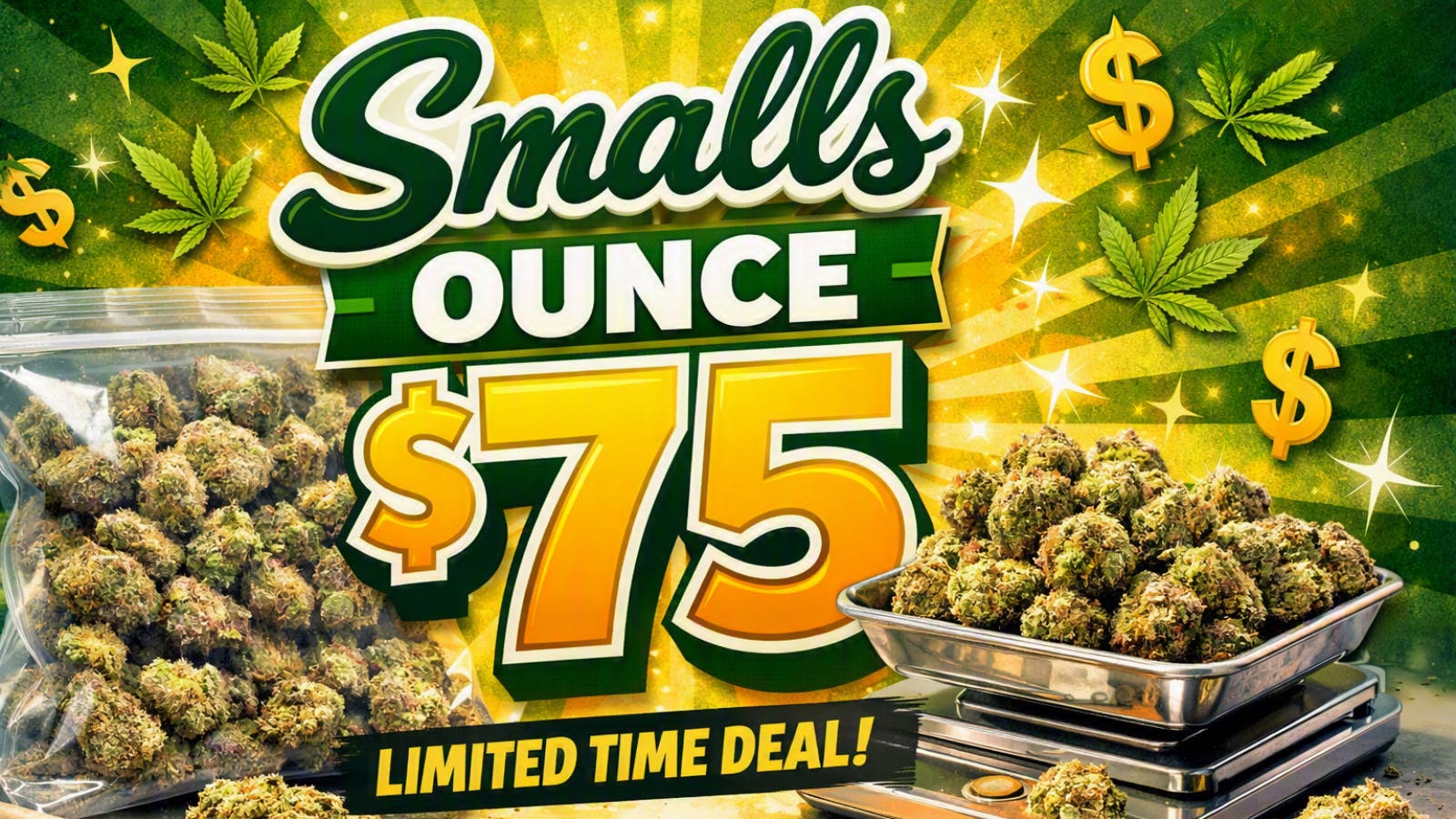 First Class Cannabis - Saco $75 Ounce Smalls