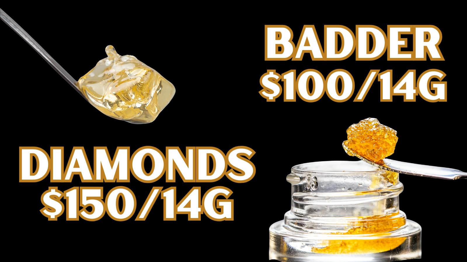 First Class Cannabis - Delivery BADDER $100/14G | DIAMONDS $150/14G
