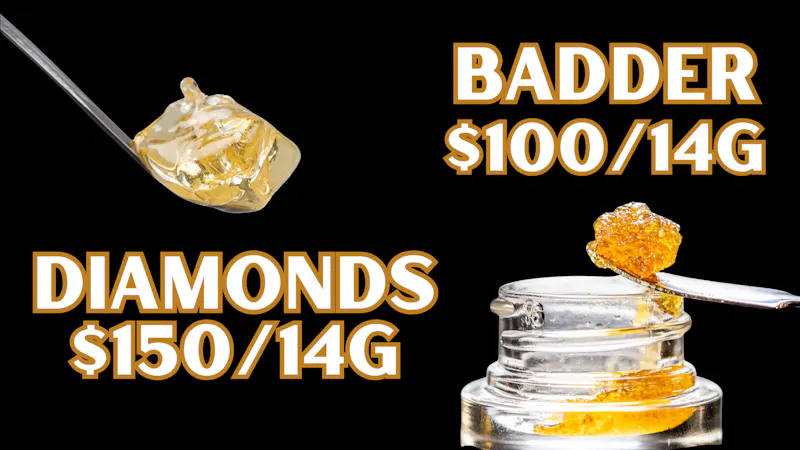 First Class Cannabis - Delivery BADDER $100/14G | DIAMONDS $150/14G