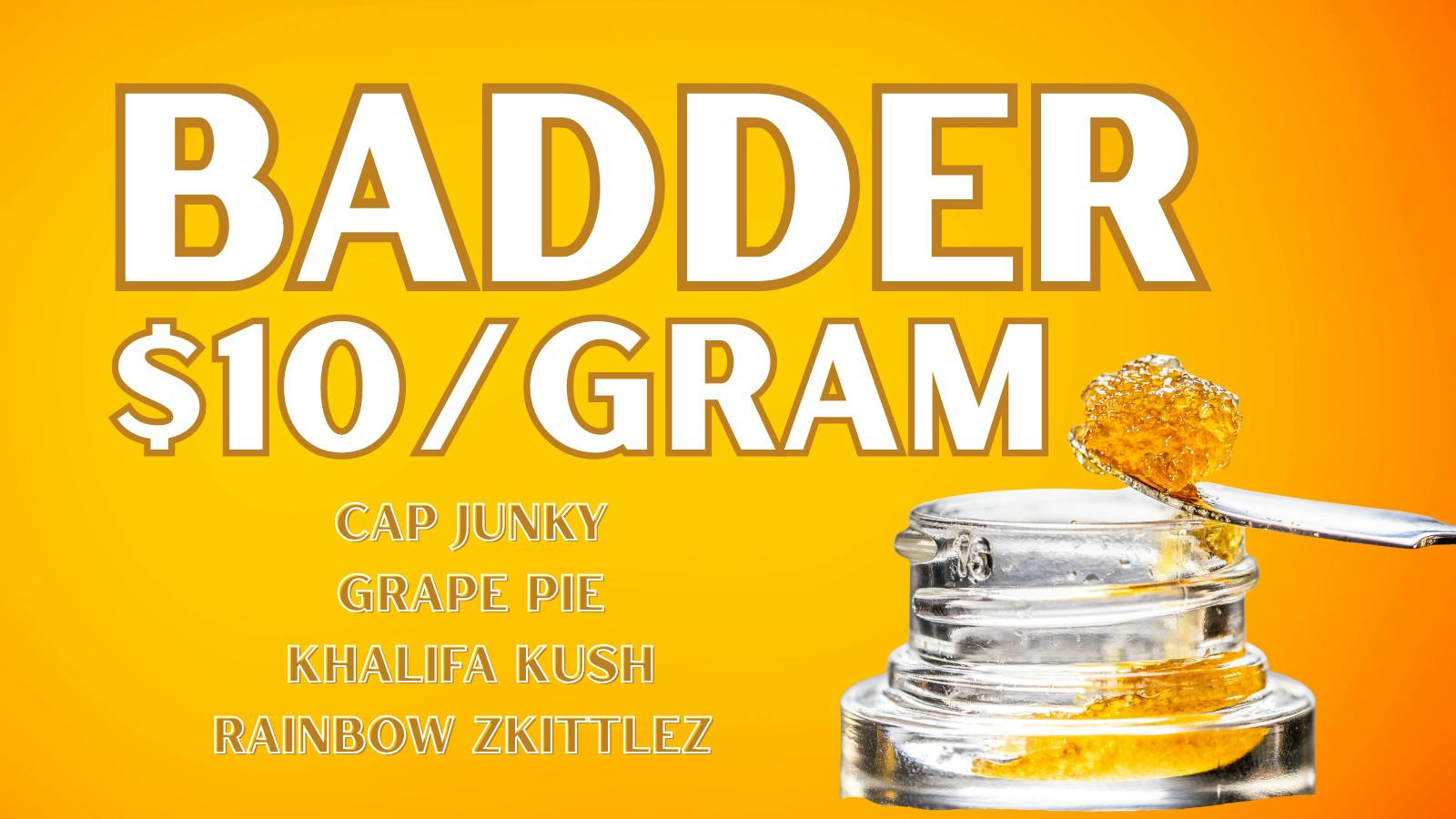 First Class Cannabis - Saco BADDER $10/GRAM