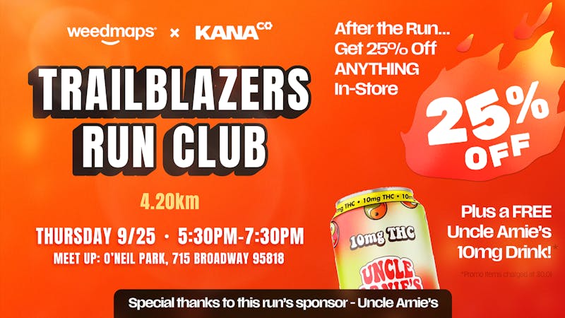 The Kana Company 25% Off ~ KanaCo x Weedmaps Run Club! 🔥🏃🏻‍♂️💨