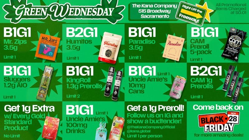 The Kana Company Green Wednesday = Crazy Deals!🍃🔥