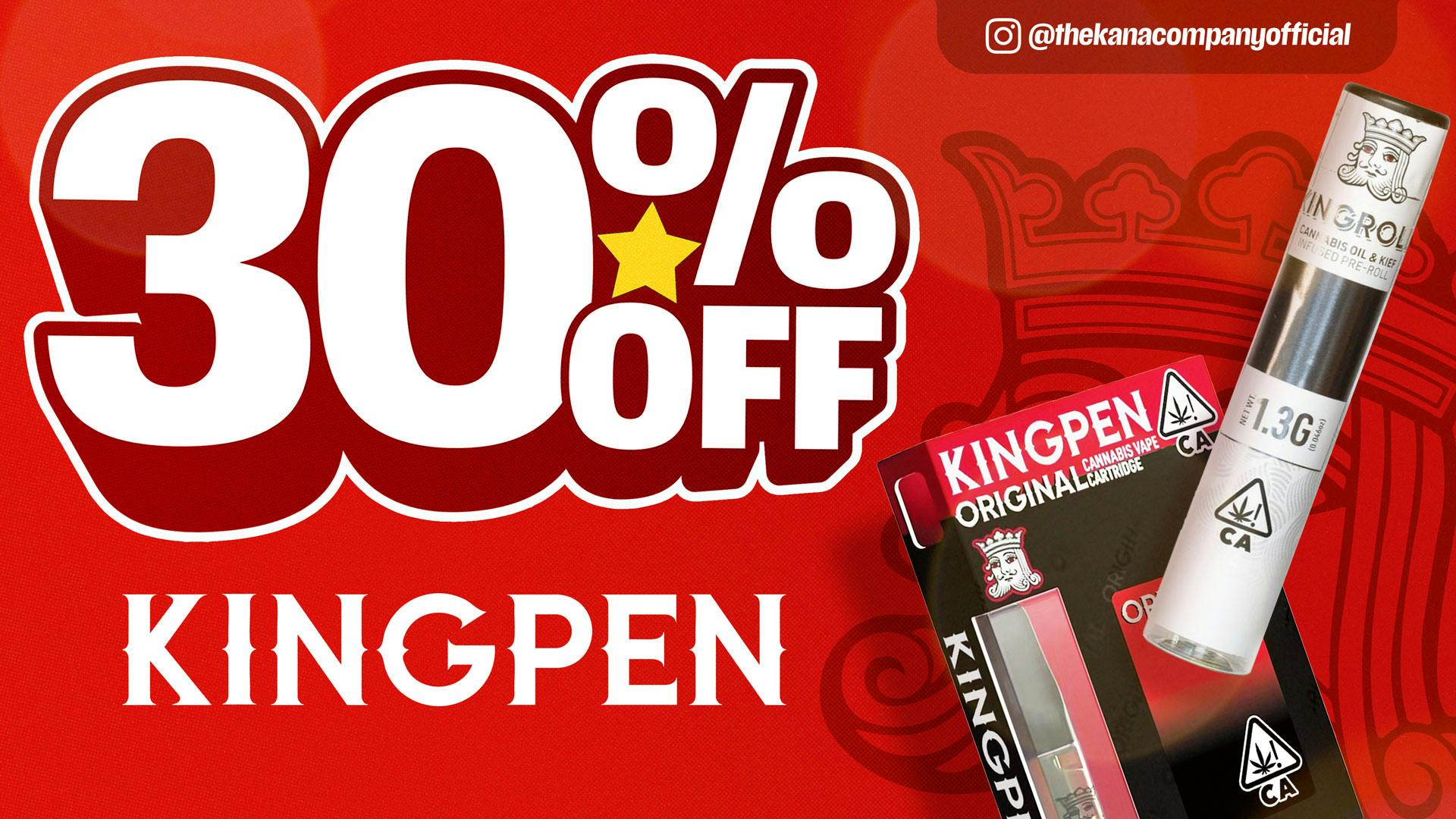 The Kana Company 30% Off KingPen, KingRoll & KingChews!✨ Fridays🔥