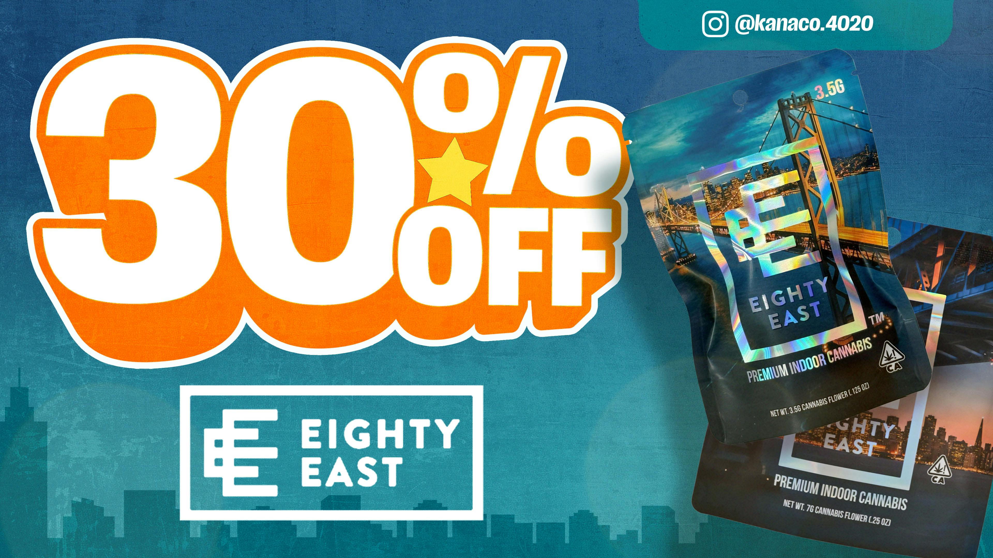 The Kana Company 30% Off Eighty East!🌉🔥 Every Saturday! ✨