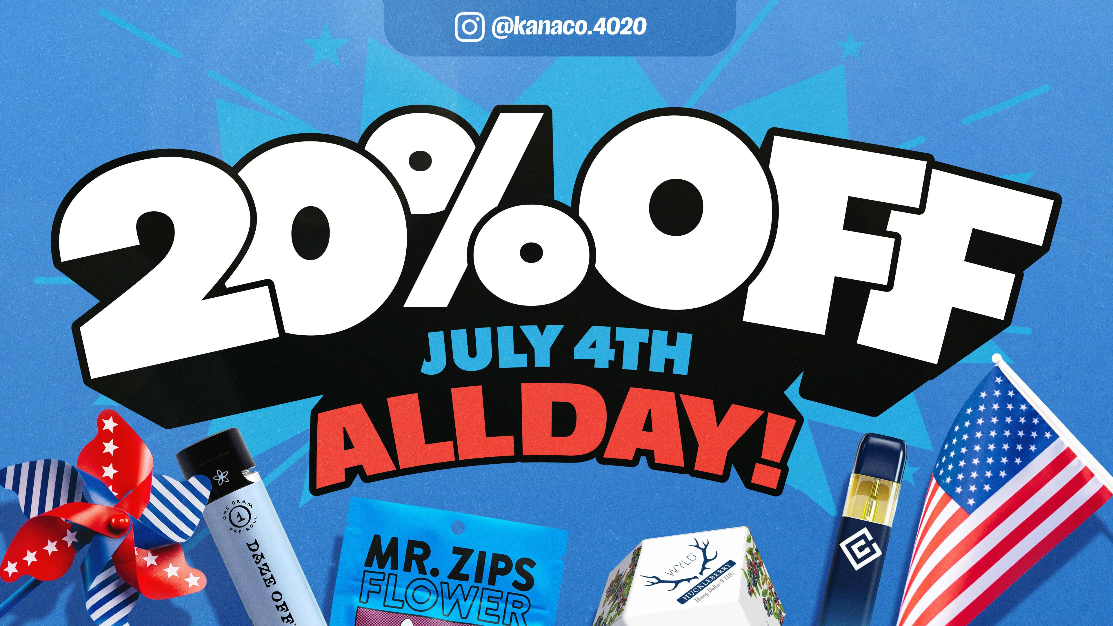 The Kana Company 20% Off EVERYTHING Tomorrow! 🇺🇸🎆