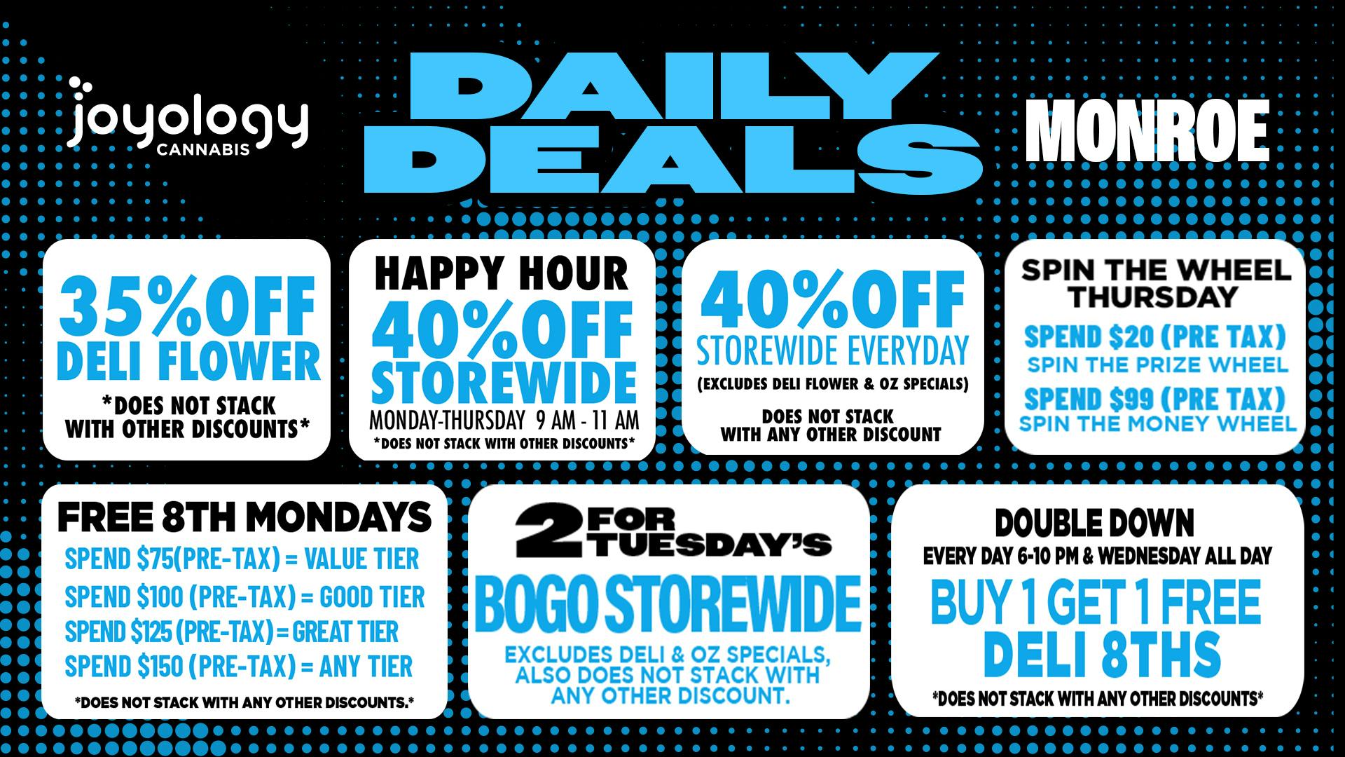 Joyology of Monroe Joyology Season of Savings Weekend Deals!