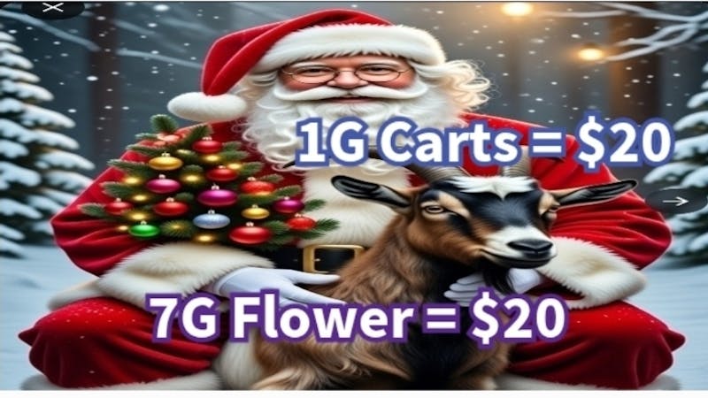 Blessed Goat 7G Flower = $20 / 1G Cart = $20