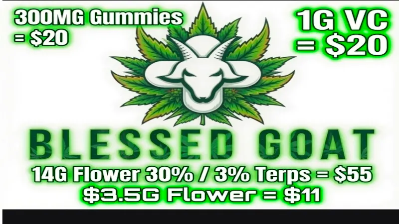 Blessed Goat Spend $100 get Free Edible, PreRoll or 0.5g Dispos