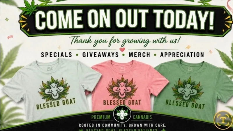 Blessed Goat Free Shirt / Hat or Hoodie TODAY! FREE PREROLL , T