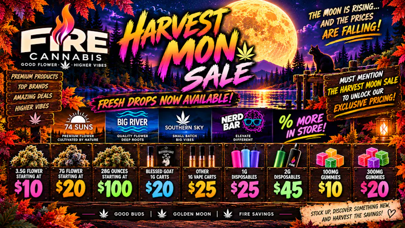 Fire Cannabis 🌙🔥 FIRE CANNABIS HARVEST MOON SALE! 🌿✨