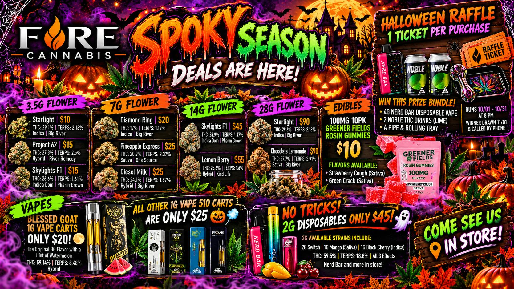 Fire Cannabis Fire Cannabis's Spooky Season Deals Have Arrived!!