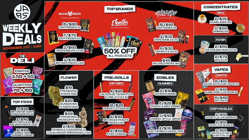 JARS Cannabis - Center Line Lowest Prices & Largest Variety in the State