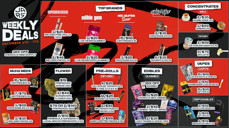 JARS Cannabis - Port Huron Lowest Prices & Largest Variety in the State