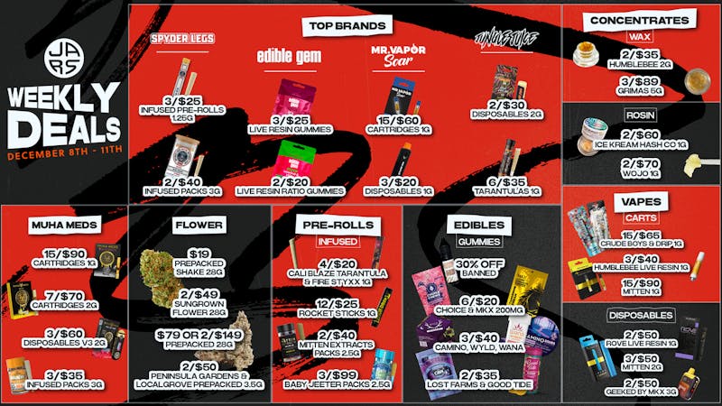 JARS Cannabis - Center Line Michigan’s Best Deals. Michigan’s Biggest Menu.