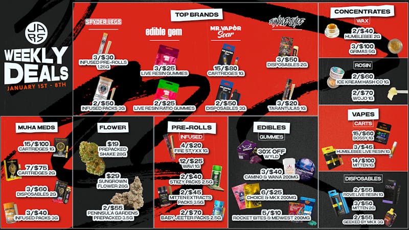 JARS Cannabis - Mt. Morris Big Selection. Strong Value. Always at JARS.