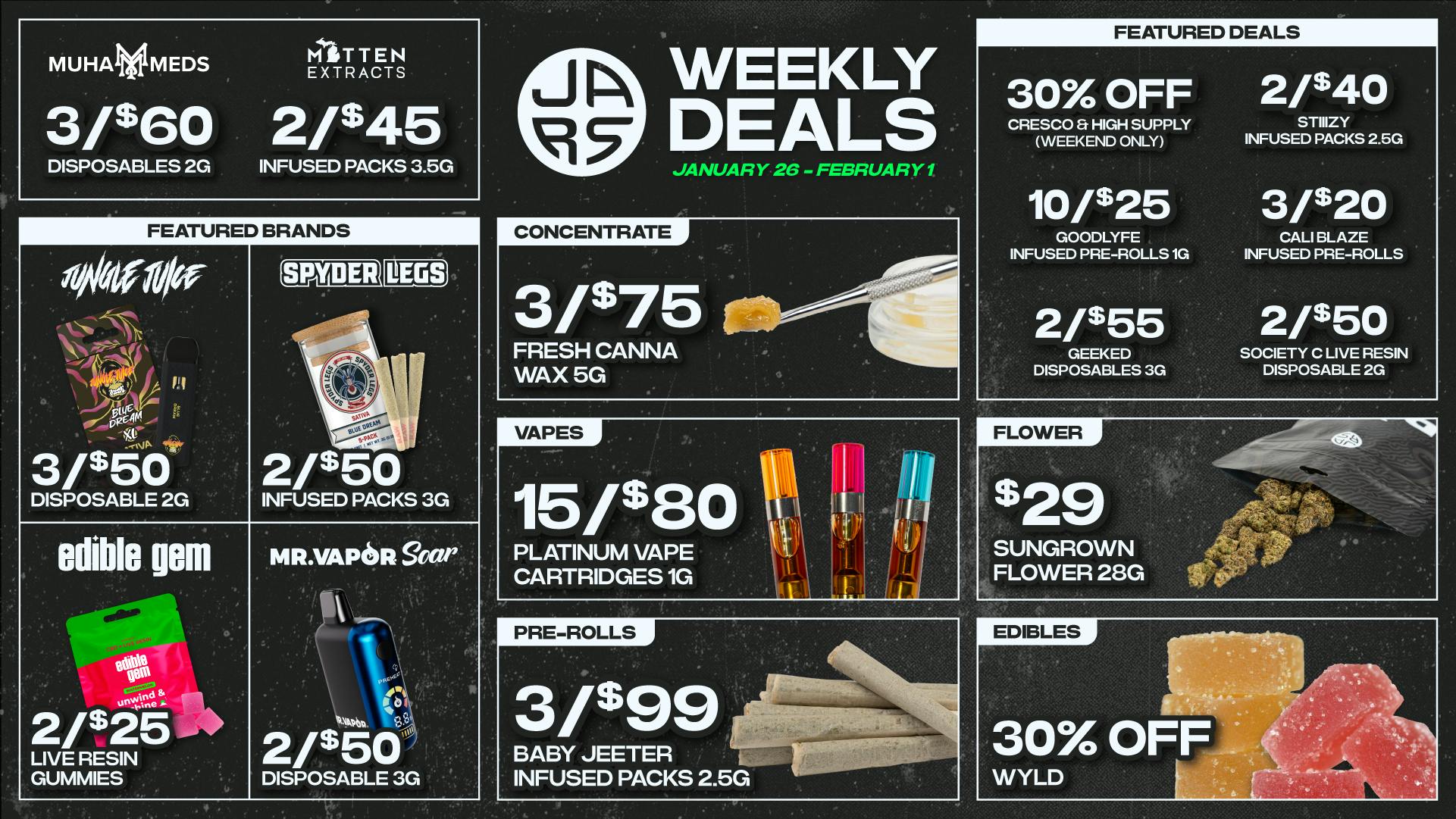 JARS Cannabis - Monroe Largest Variety in the State