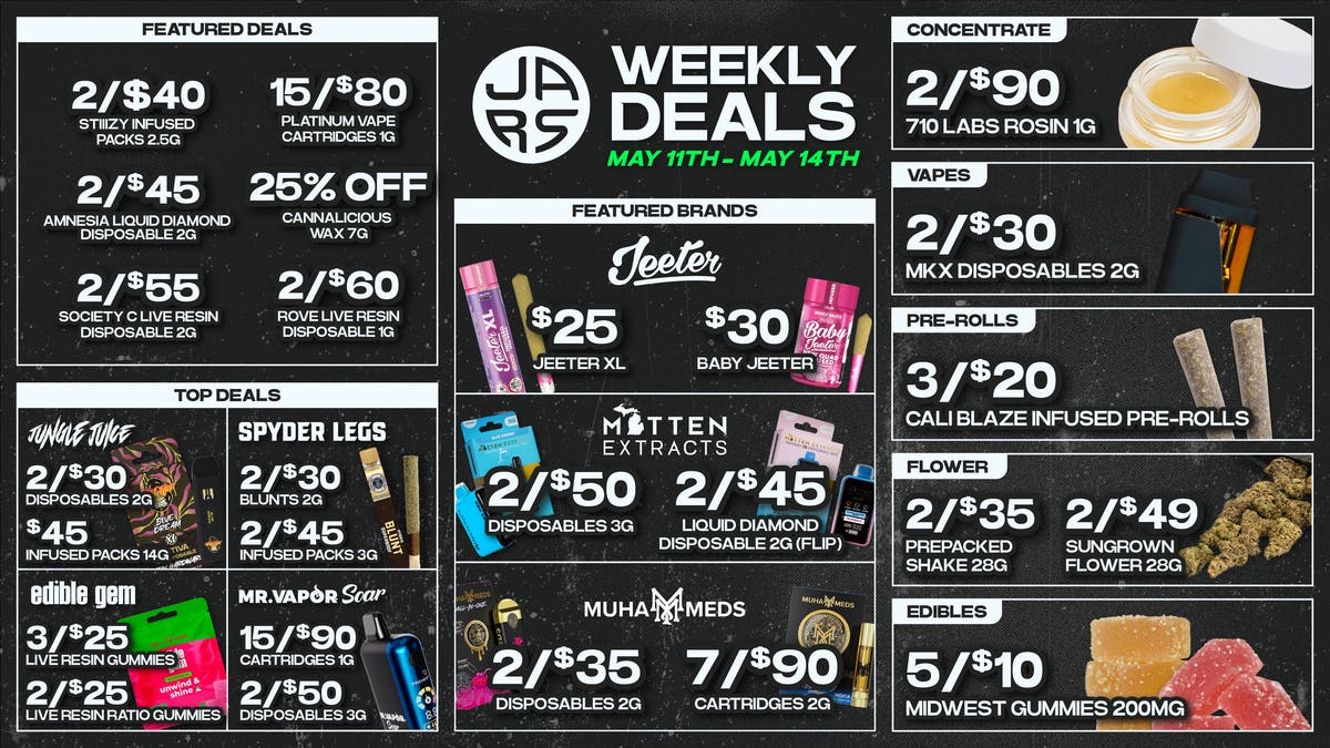 JARS Cannabis - New Buffalo Exit 1 Michigan’s Best Weed. Backed by Real Experience