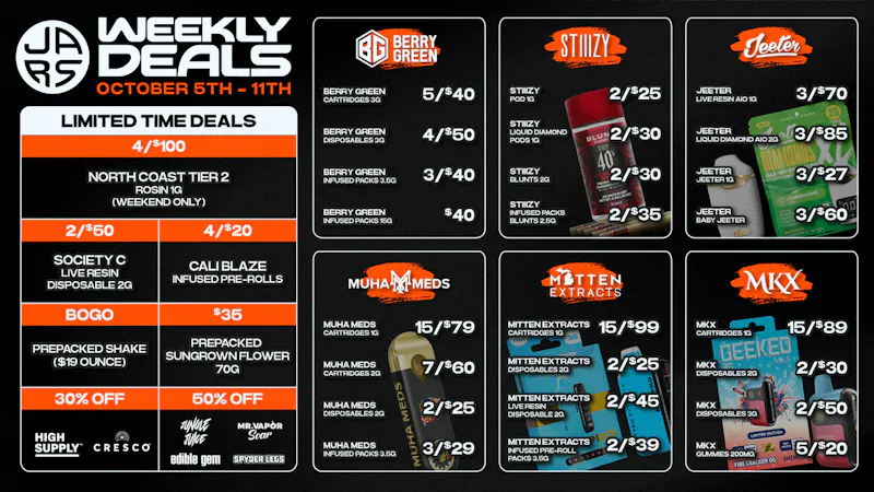 JARS Cannabis - Okemos Lowest Prices & Largest Variety in the State