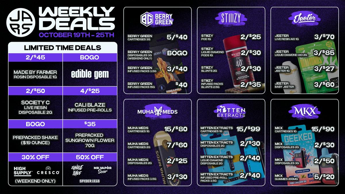 JARS Cannabis - New Buffalo US-12 Prices That Hit Hard