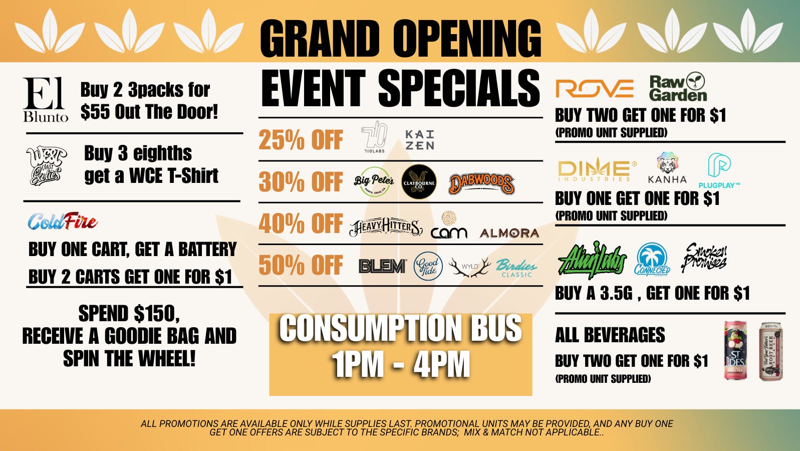 Better Daze Dispensary Grand Opening Specials