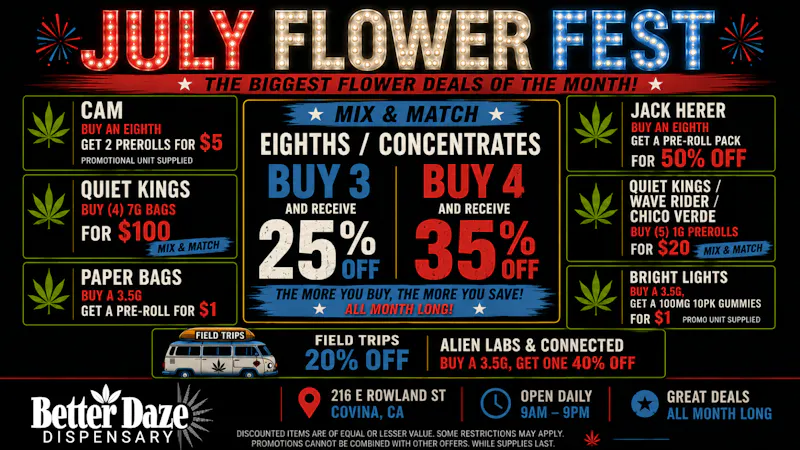Better Daze Delivery - Covina July Flower Fest !!!