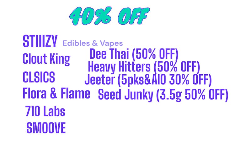 The Ounce 40% Seed Junky, Heavy Hittters, Clsics, 710 Labs