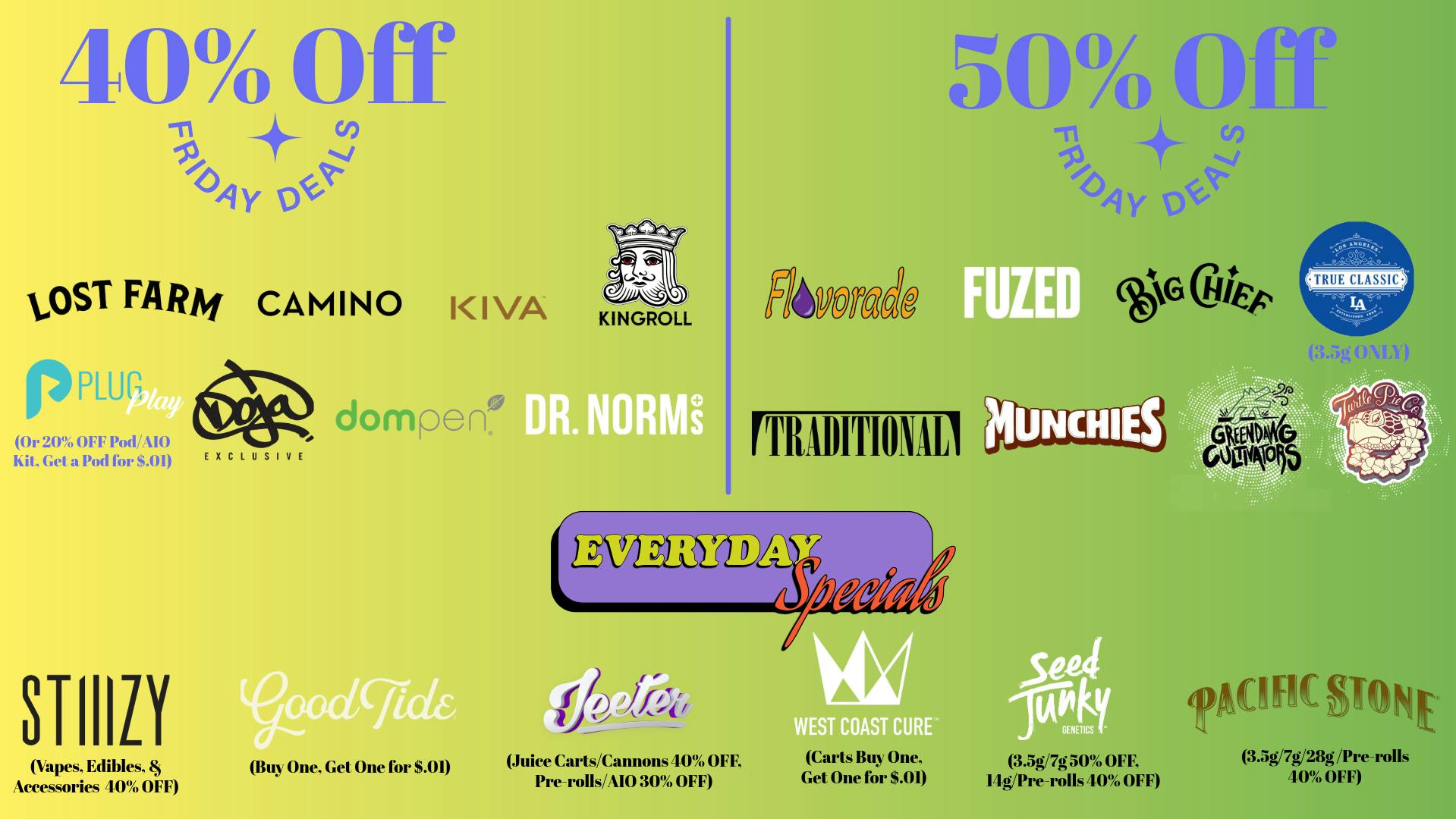 The Ounce 40% OFF Doja, PlugPlay, Stiiizy, Flavorade