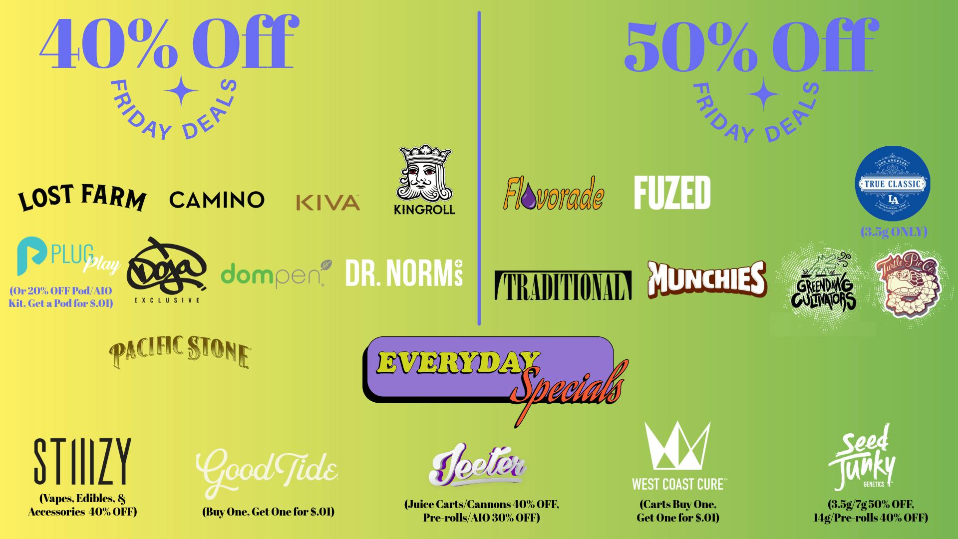 The Ounce 40% OFF Doja, PlugPlay, Stiiizy, Flavorade
