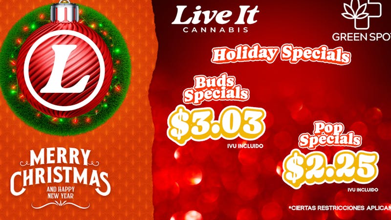 The Green Spot HOLIDAY SPECIAL GRAMOS A $3 & $2