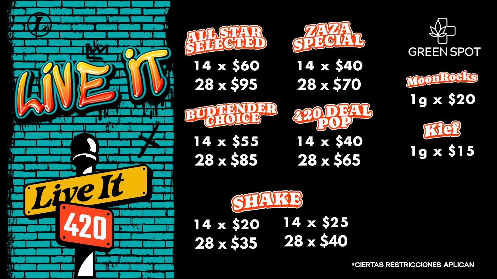 The Green Spot 28g Desde $65 *420 DEALS*