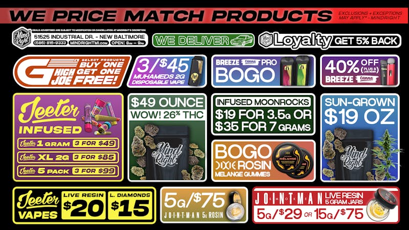 MindRight JEETER DISPOSABLE SALE, BOGO BREEZE PRO