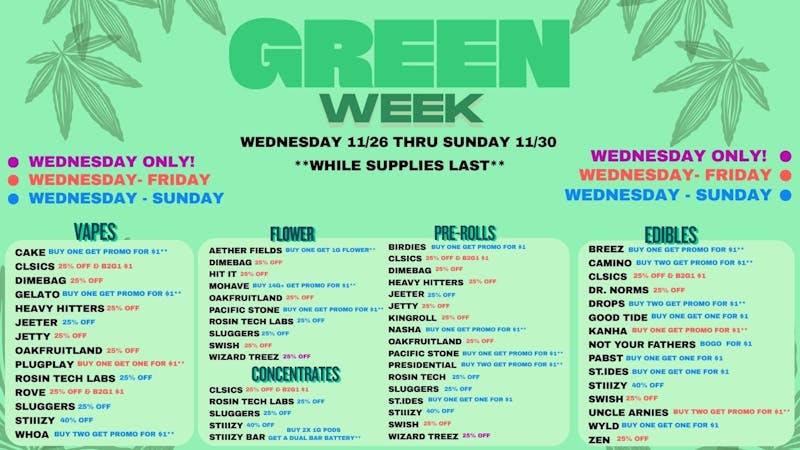 Swish Cannabis NoHo - North Hollywood Weed Dispensary GREEN WEEK! ~*Deals All Over*~