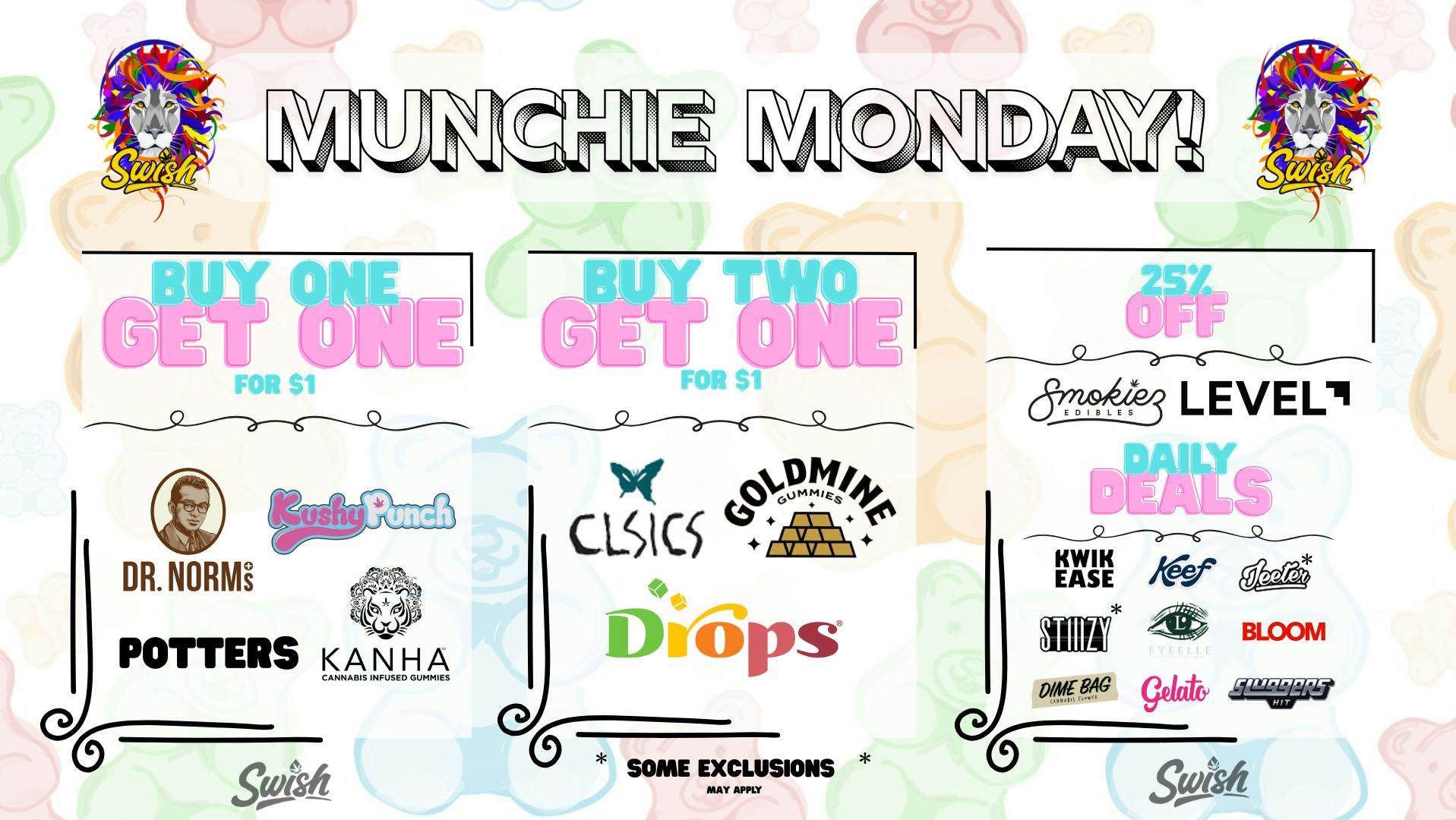 Swish Cannabis NoHo - All Taxes Included North Hollywood MUNCHIE MONDAY! ~*Deals on Edibles*~